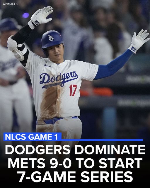 Dodgers shut out Mets 9-0 in Game 1 of NLCS