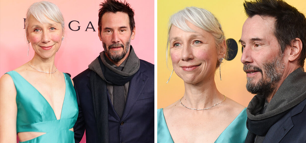 Keanu Reeves’ girlfriend, 54, faces mixed reactions after posing in teal cut-out dress on red carpet