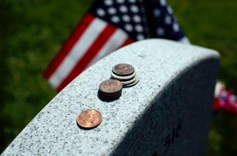 If you find a coin on a loved one’s gravestone, you had better know what it means