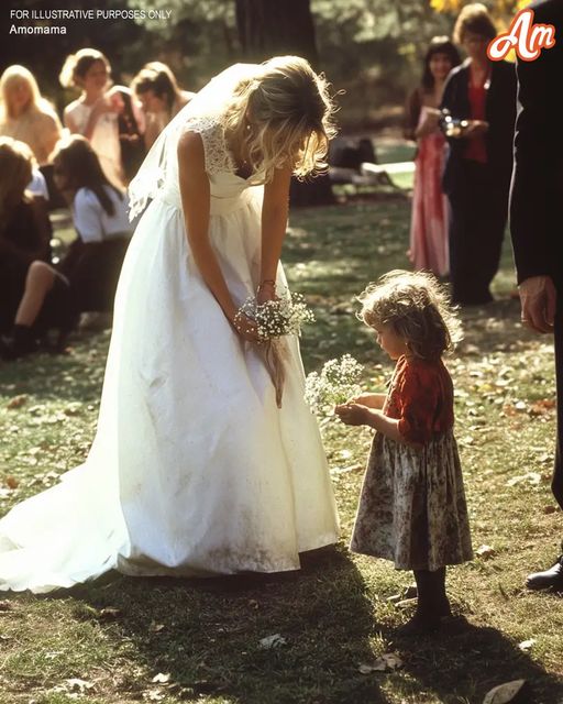 At My Wedding, a Little Girl with a Bouquet of Daisies Asked for a Coin – I Glanced at Her Hand & Stopped the Wedding